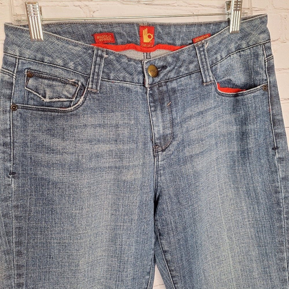 Sasson Ooh La La Vintage Bootcut Boogie Embellished Pockets High Rise Jeans Sz 8 - Picture 2 of 11